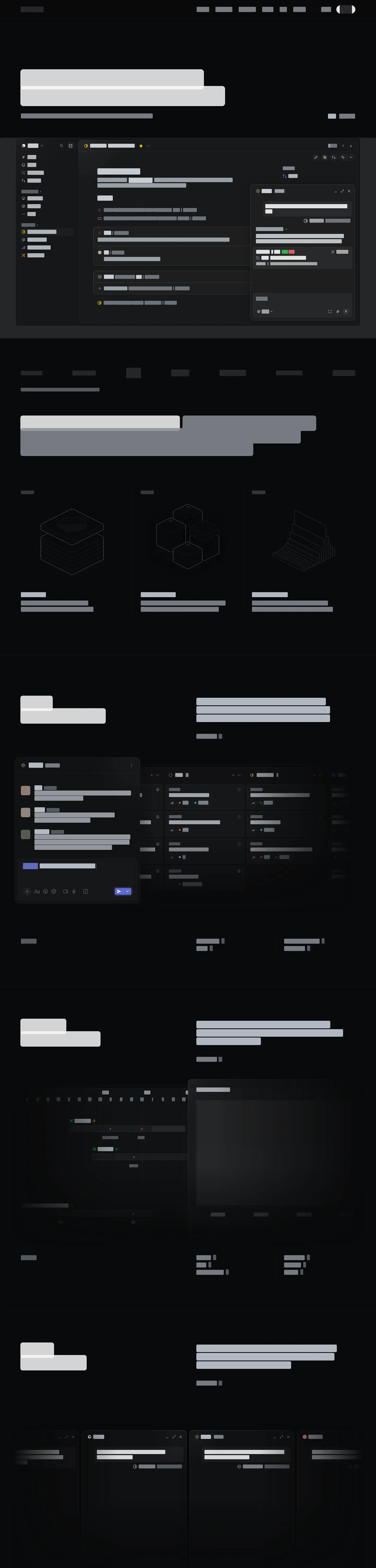 Desktop layout of linear.app, content removed