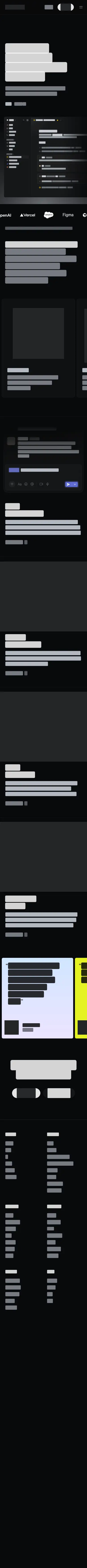 Phone layout of linear.app, content removed