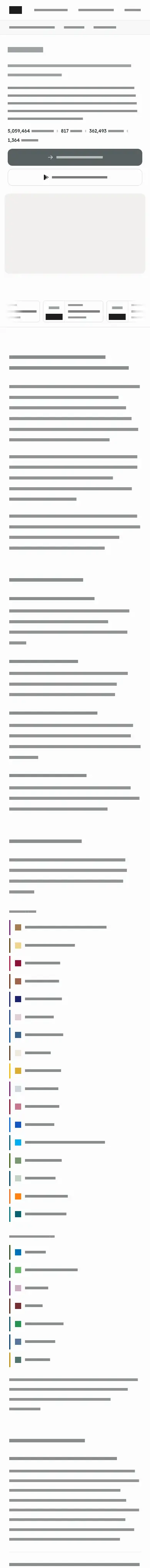 Phone layout of odit.et, content removed