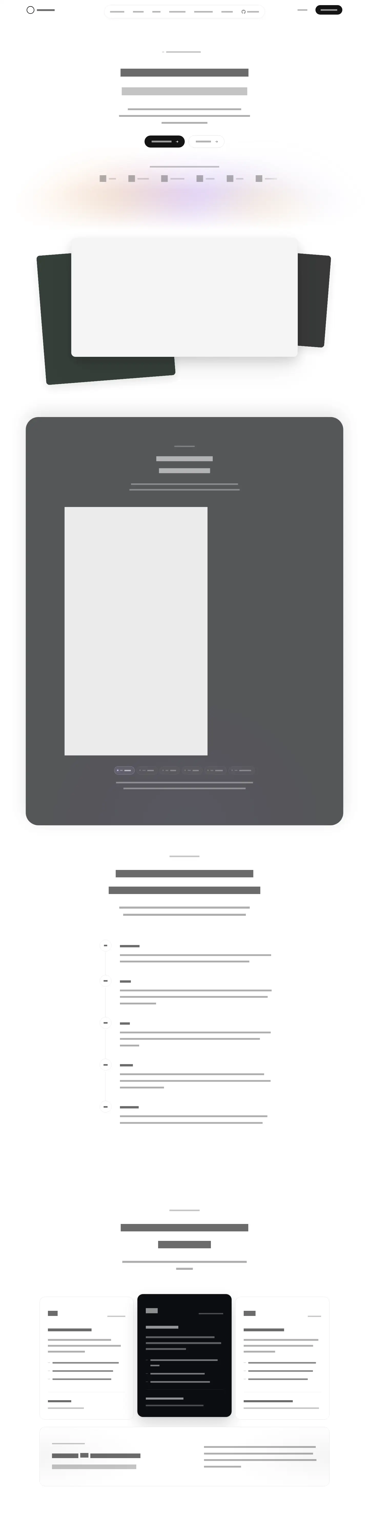 Desktop layout of openship.io, content removed