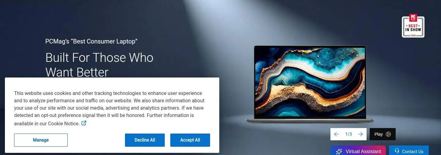 dell.com: hero, as the page shows it