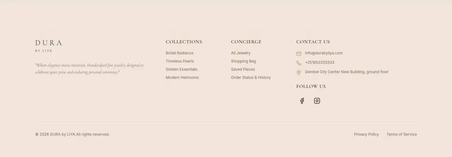 footer, as the page shows it
