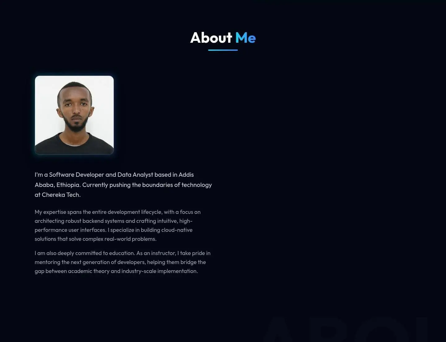 about, as the page shows it