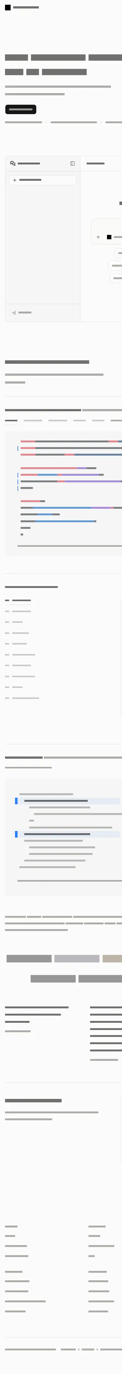 Phone layout of assistant-ui.com, content removed