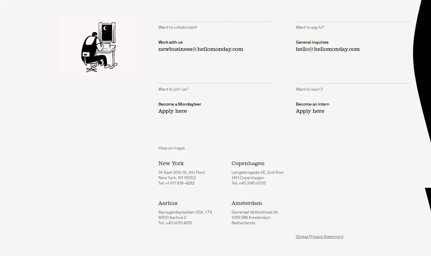 footer, as the page shows it