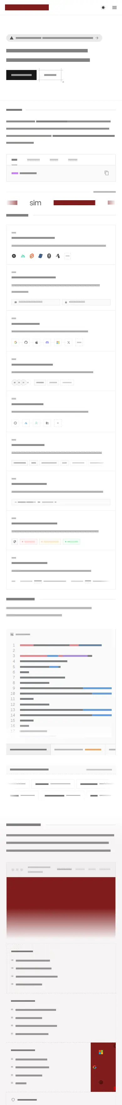 Phone layout of better-auth.com, content removed