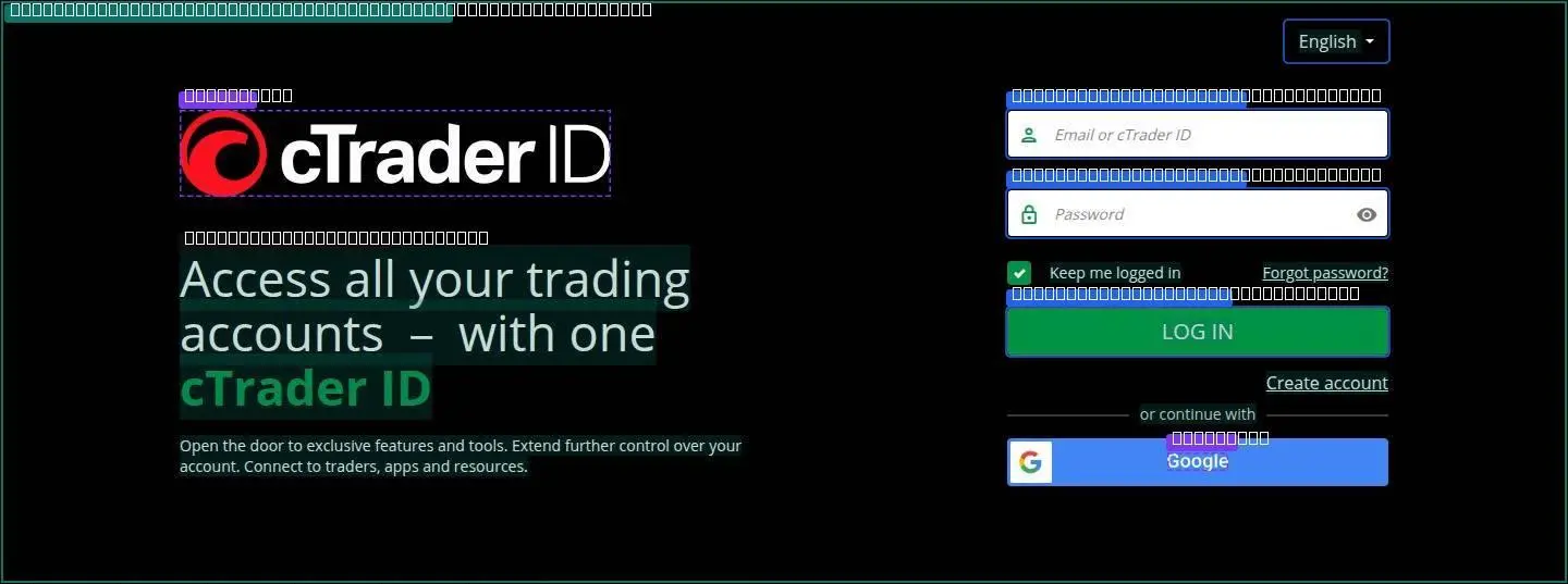 id.ctrader.com: main, its anatomy