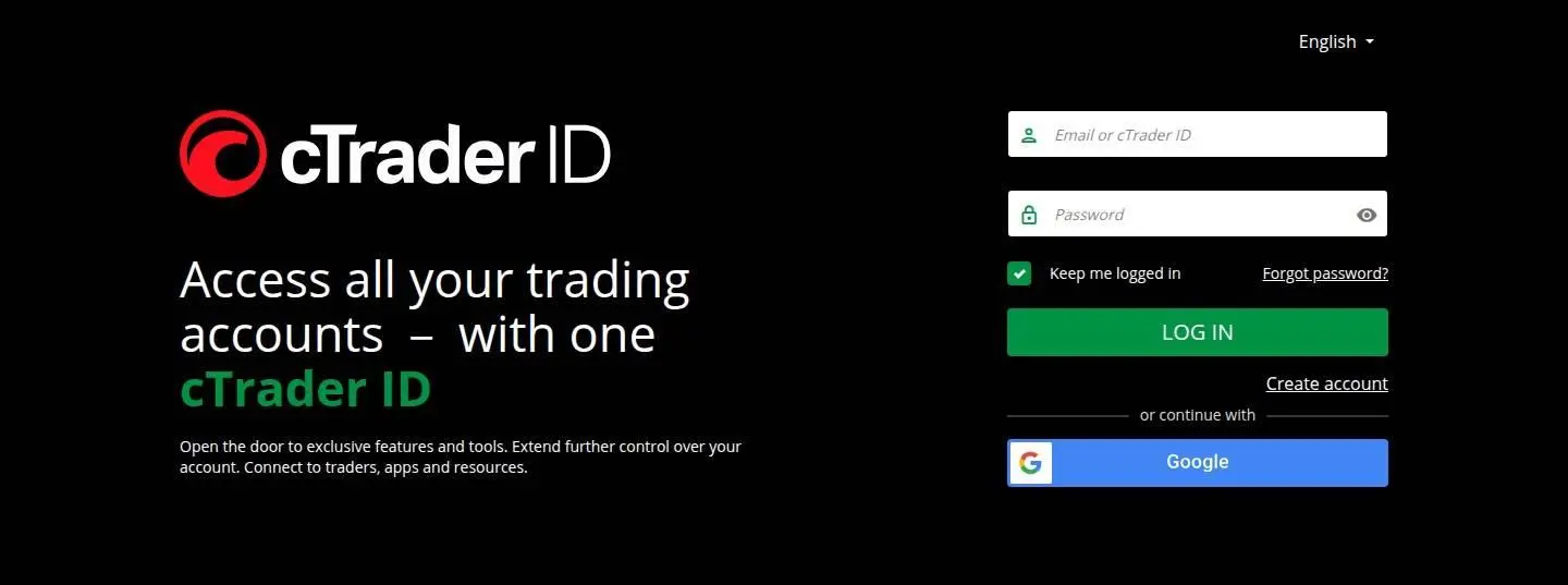 id.ctrader.com: main, as the page shows it