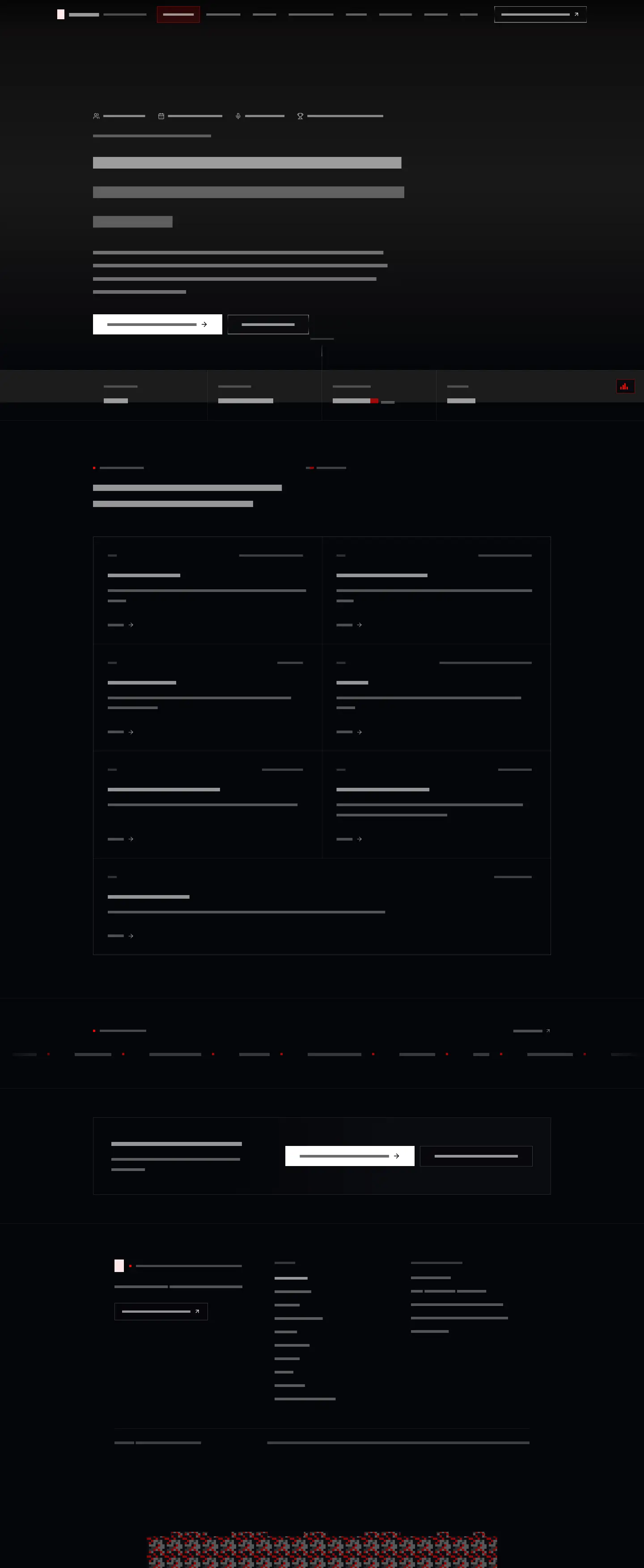 Desktop layout of hackathon.stark.et, content removed